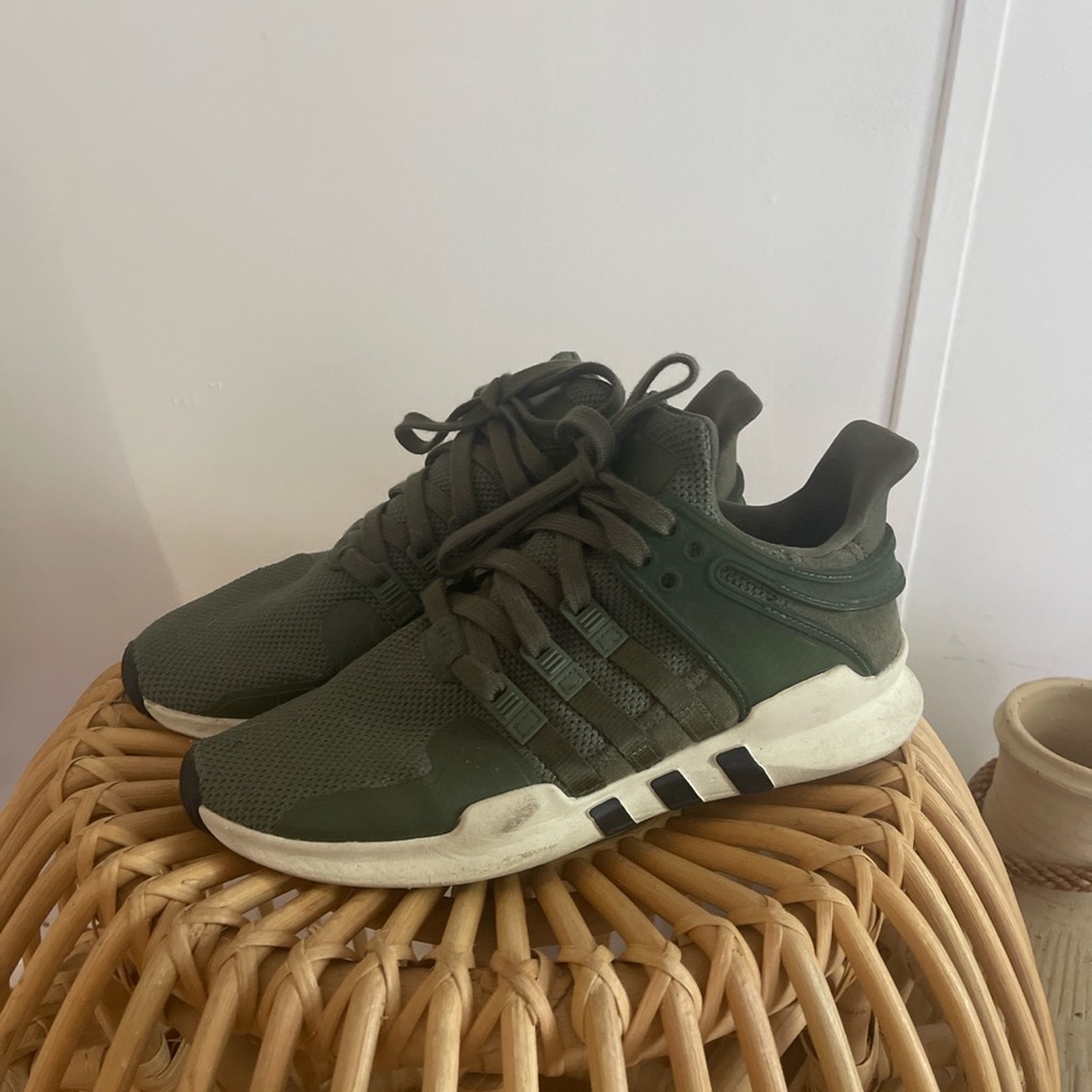 Olive Green Adidas sneakers